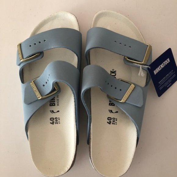 Birkenstock Arizona leather blue sandal. Size: 8, 9 - Picture 8 of 11